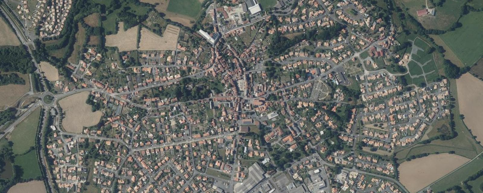 Vue aérienne de Les Epesses (Vendée)
