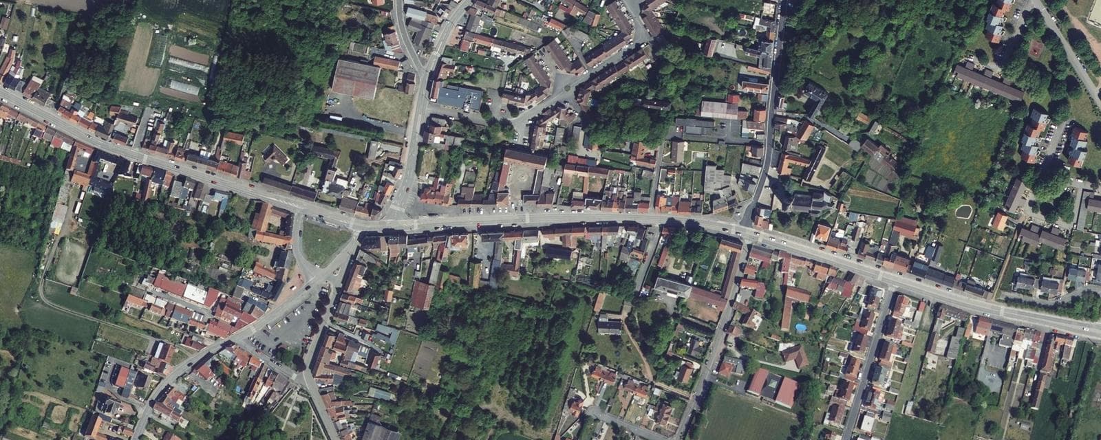 Vue aérienne de Lewarde (Nord)