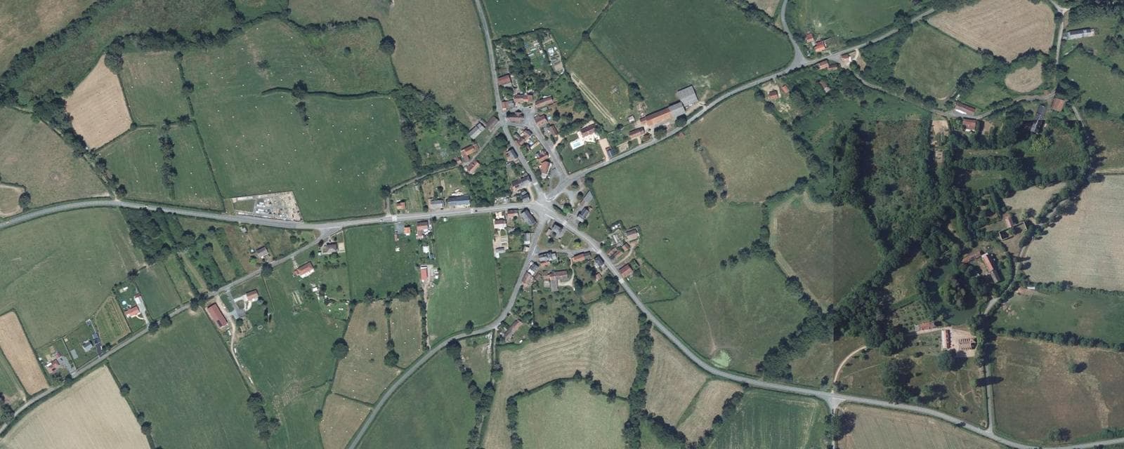 Vue aérienne de Leyrat (Creuse)