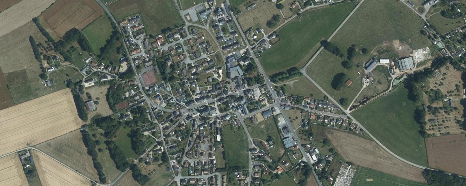 Vue aérienne de Limésy (Seine-Maritime)
