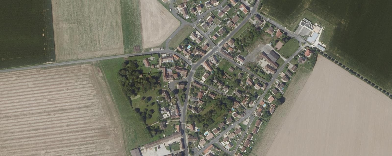 Vue aérienne de Lissy (Seine-et-Marne)
