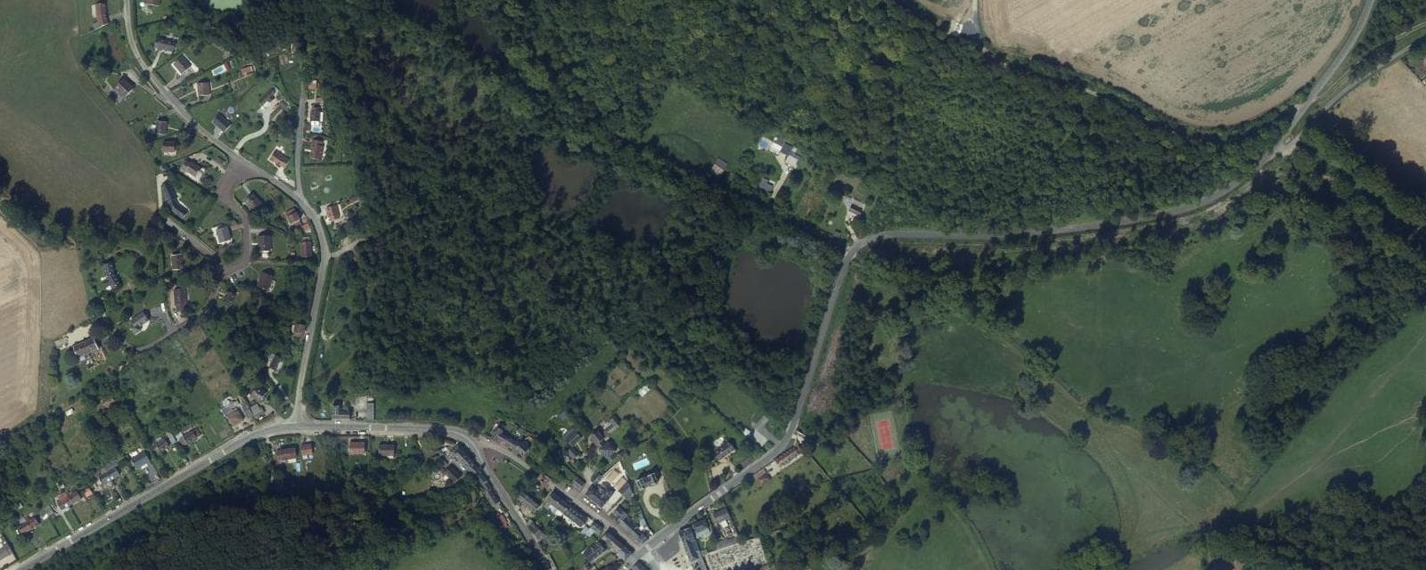 Vue aérienne de Longpont (Aisne)