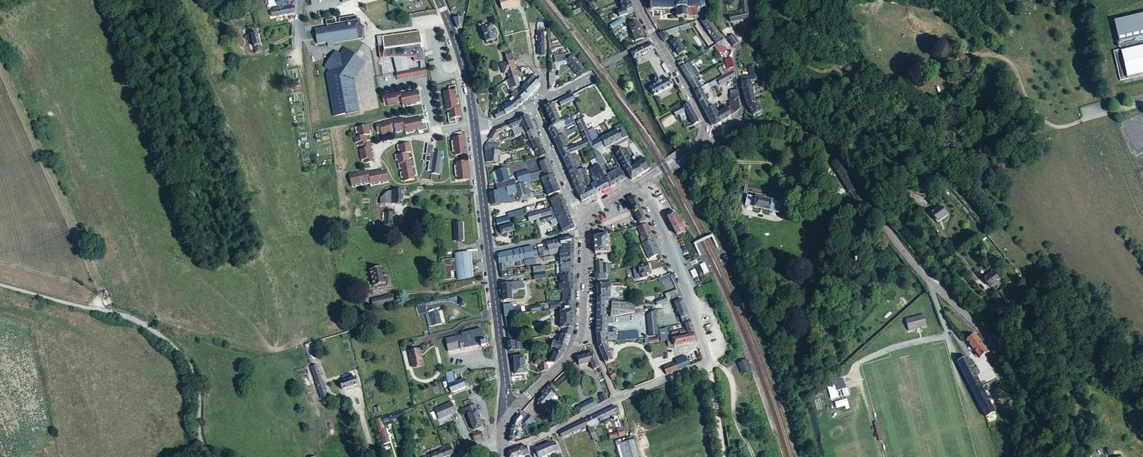 Vue aérienne de Longueville-sur-Scie (Seine-Maritime)