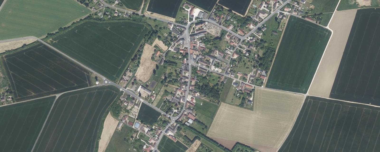 Vue aérienne de Lorcy (Loiret)