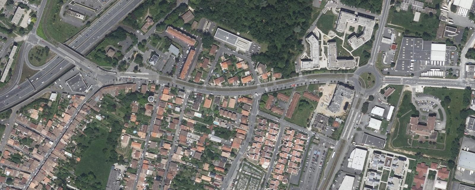 Vue aérienne de Lormont (Gironde)