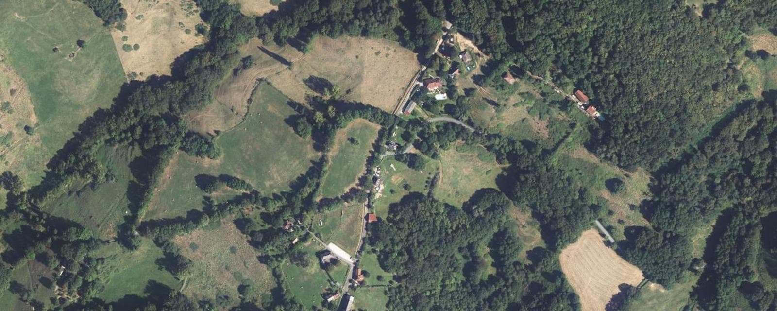 Vue aérienne de Lostanges (Corrèze)