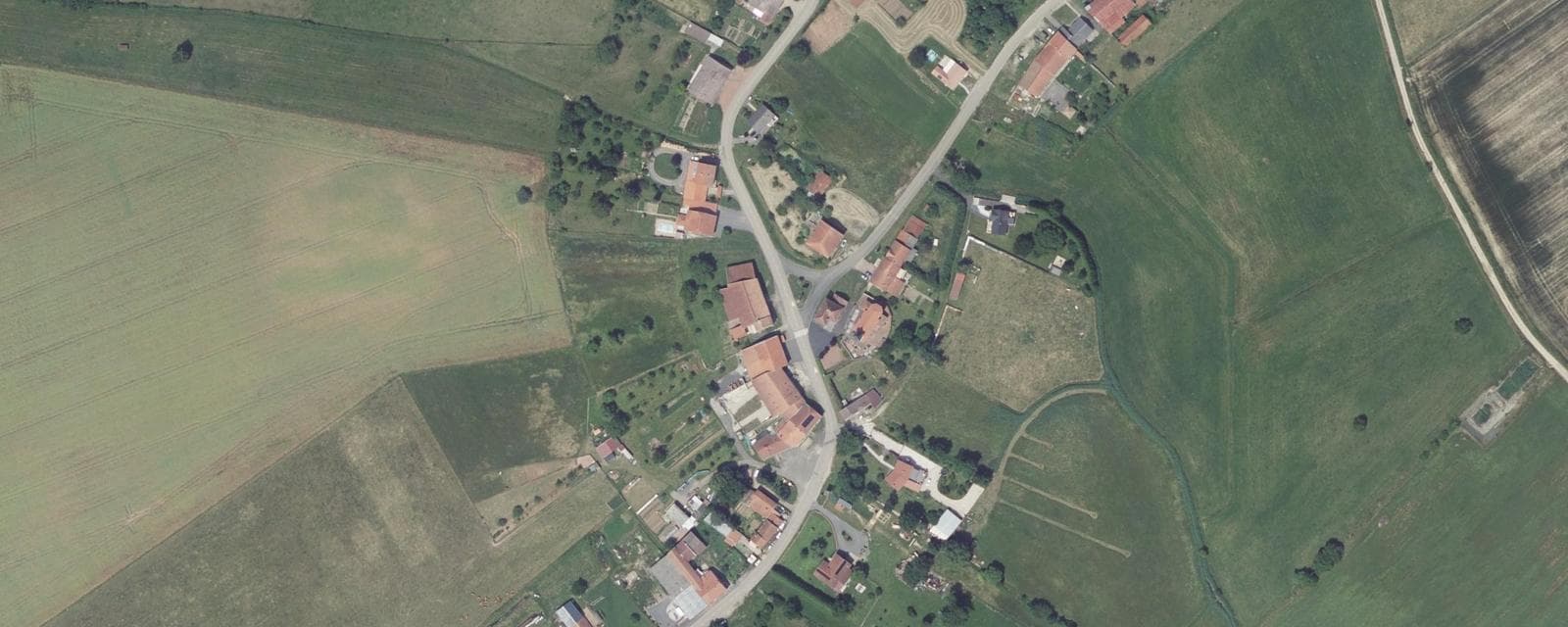 Vue aérienne de Lostroff (Moselle)