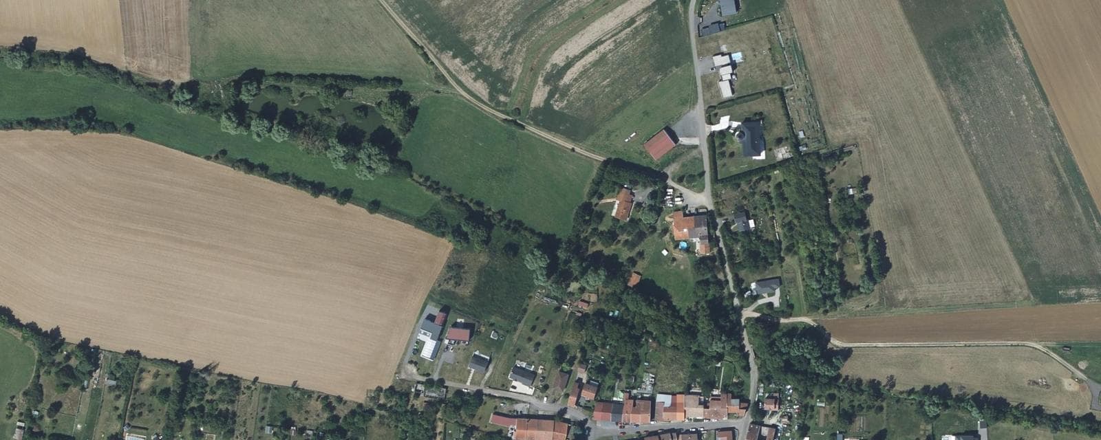 Vue aérienne de Lubey (Meurthe-et-Moselle)