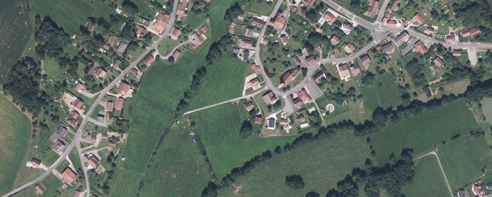 Vue aérienne de Lyoffans (Haute-Saône)