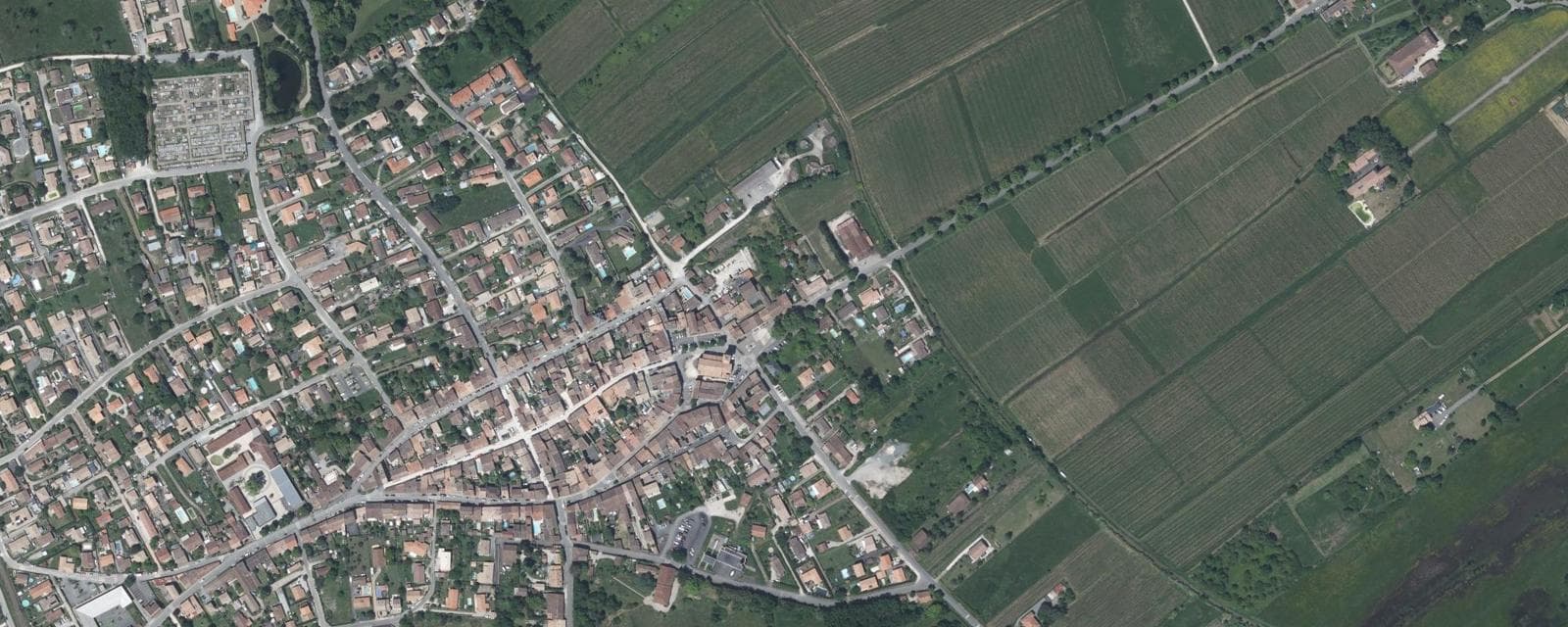 Vue aérienne de Macau (Gironde)