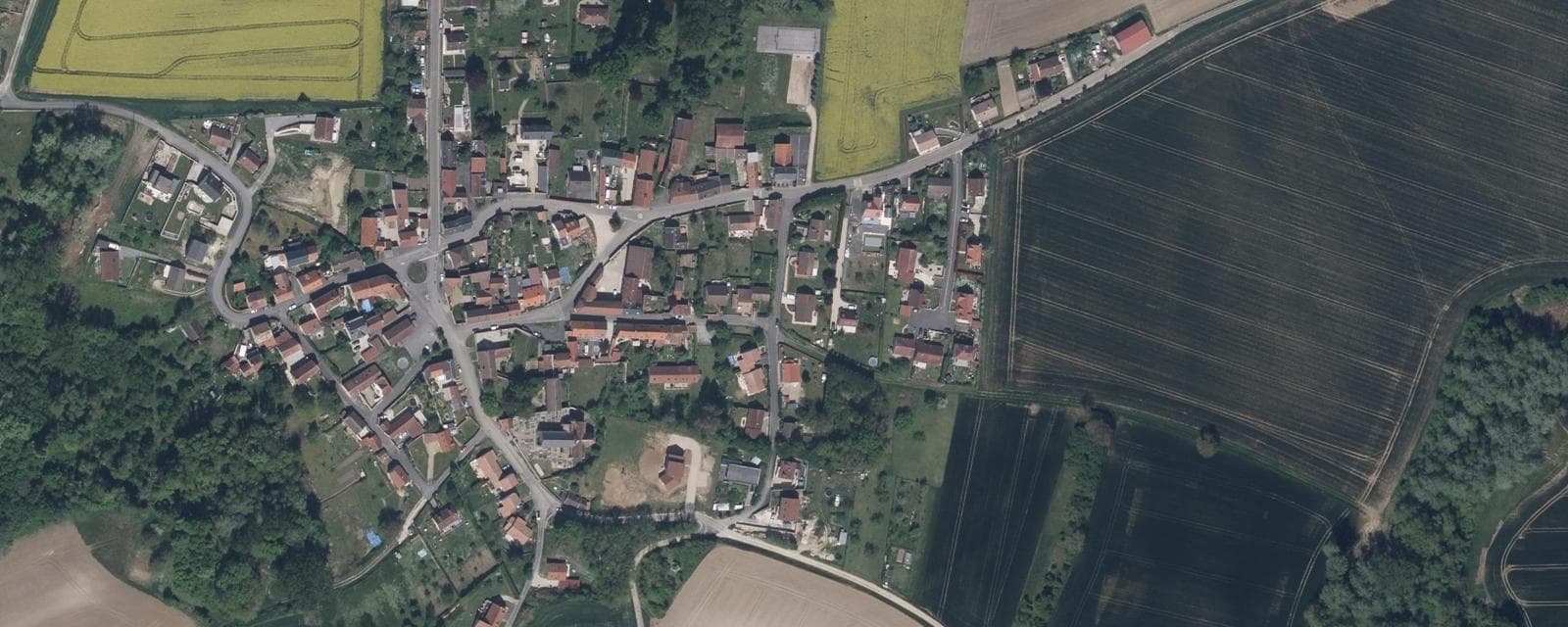 Vue aérienne de Magneux (Marne)