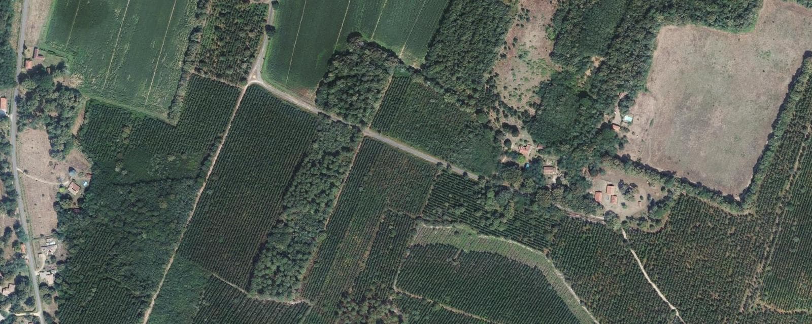 Vue aérienne de Maillères (Landes)