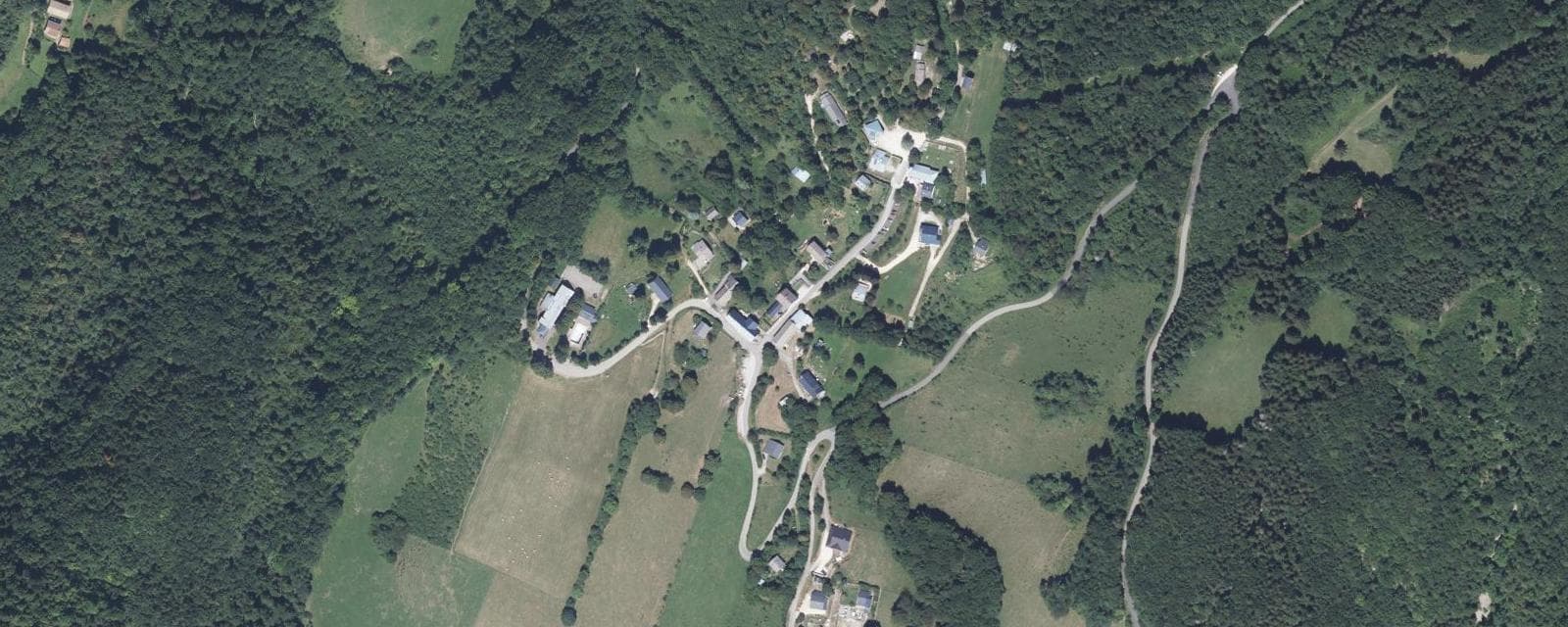 Vue aérienne de Malleval-en-Vercors (Isère)