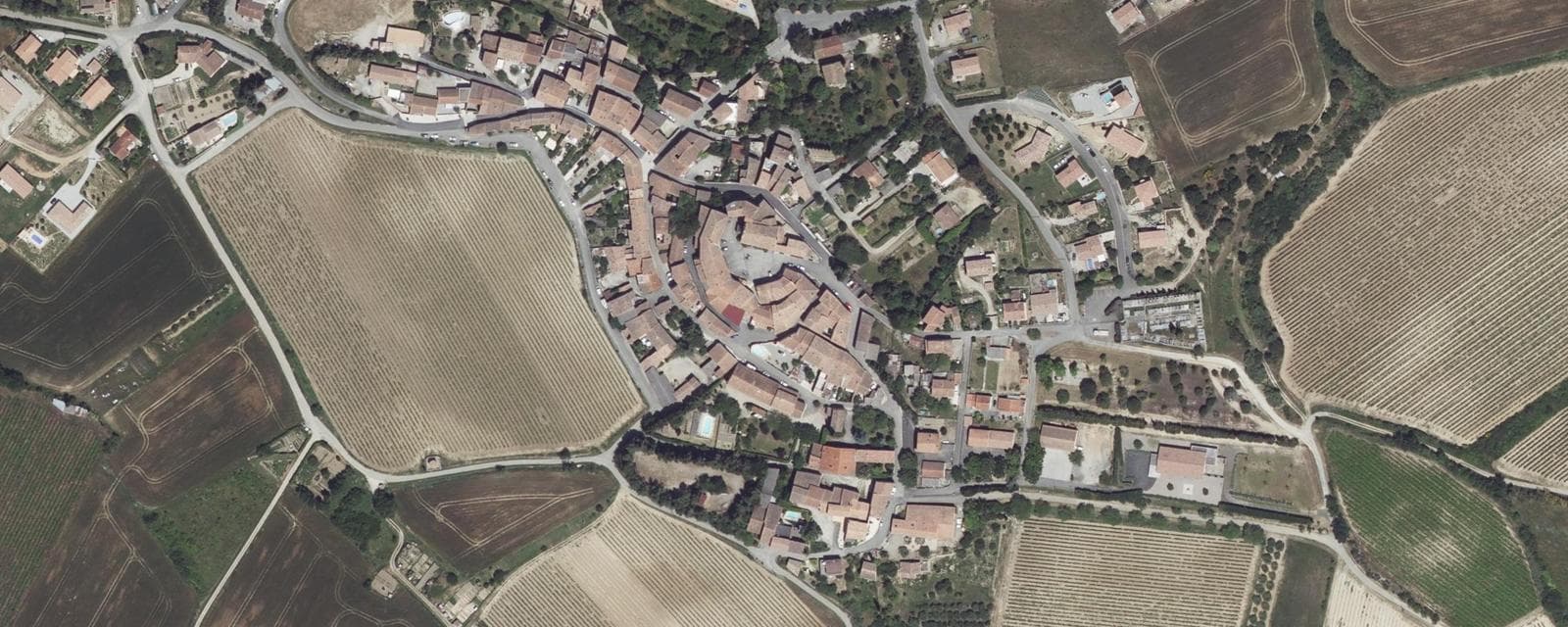Vue aérienne de Malras (Aude)