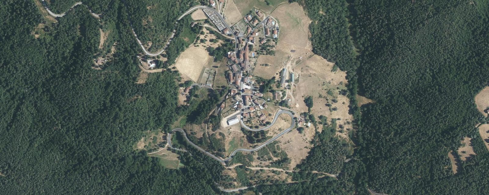 Vue aérienne de Malvalette (Haute-Loire)