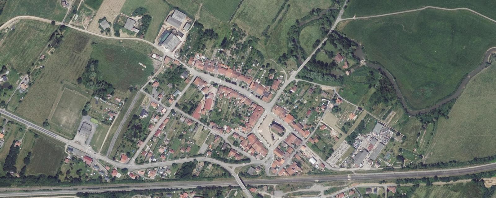 Vue aérienne de Marainviller (Meurthe-et-Moselle)