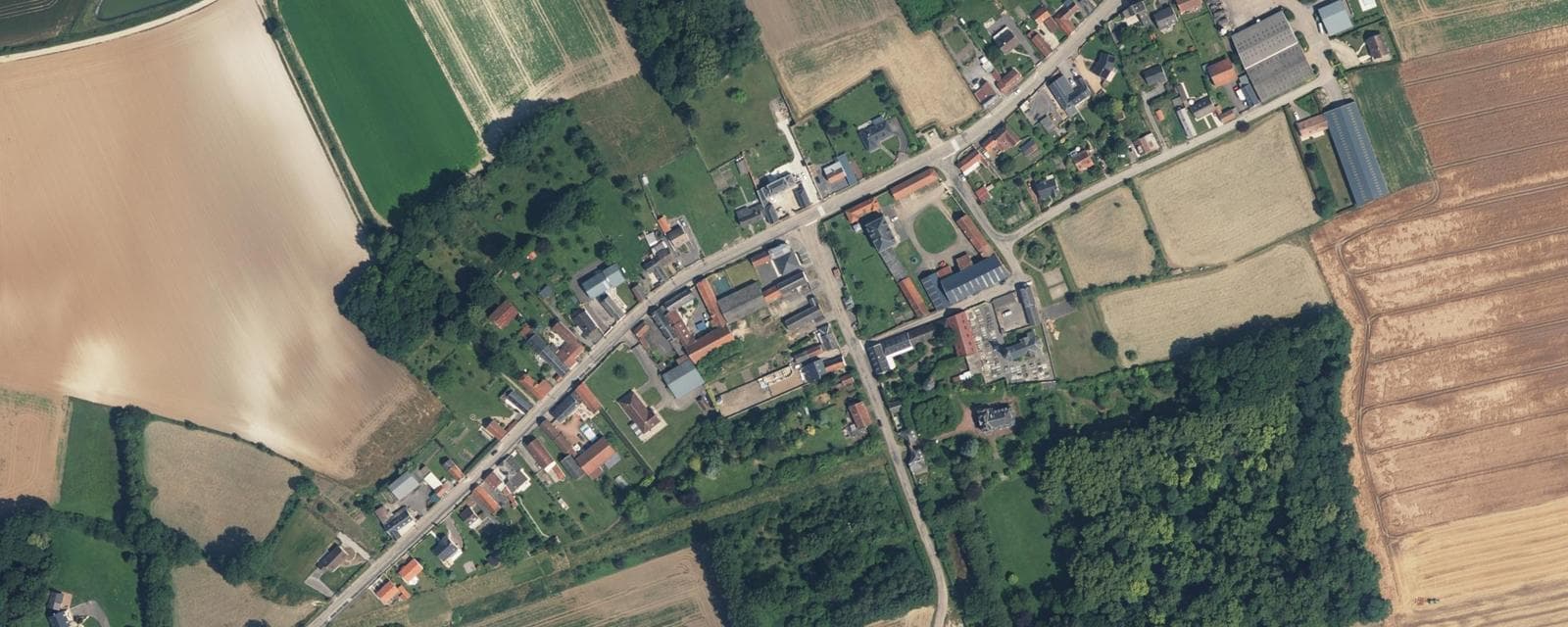 Vue aérienne de Marcy (Aisne)