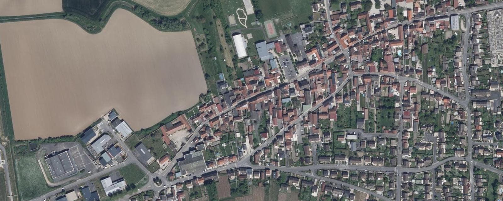 Vue aérienne de Mardeuil (Marne)