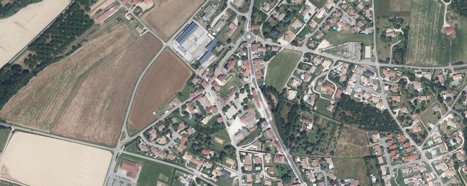 Vue aérienne de Margès (Drôme)