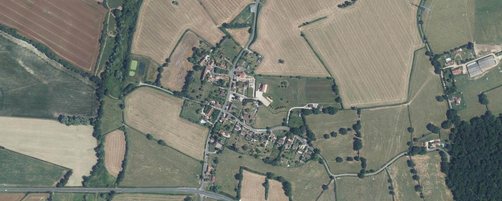 Vue aérienne de Marigny (Allier)