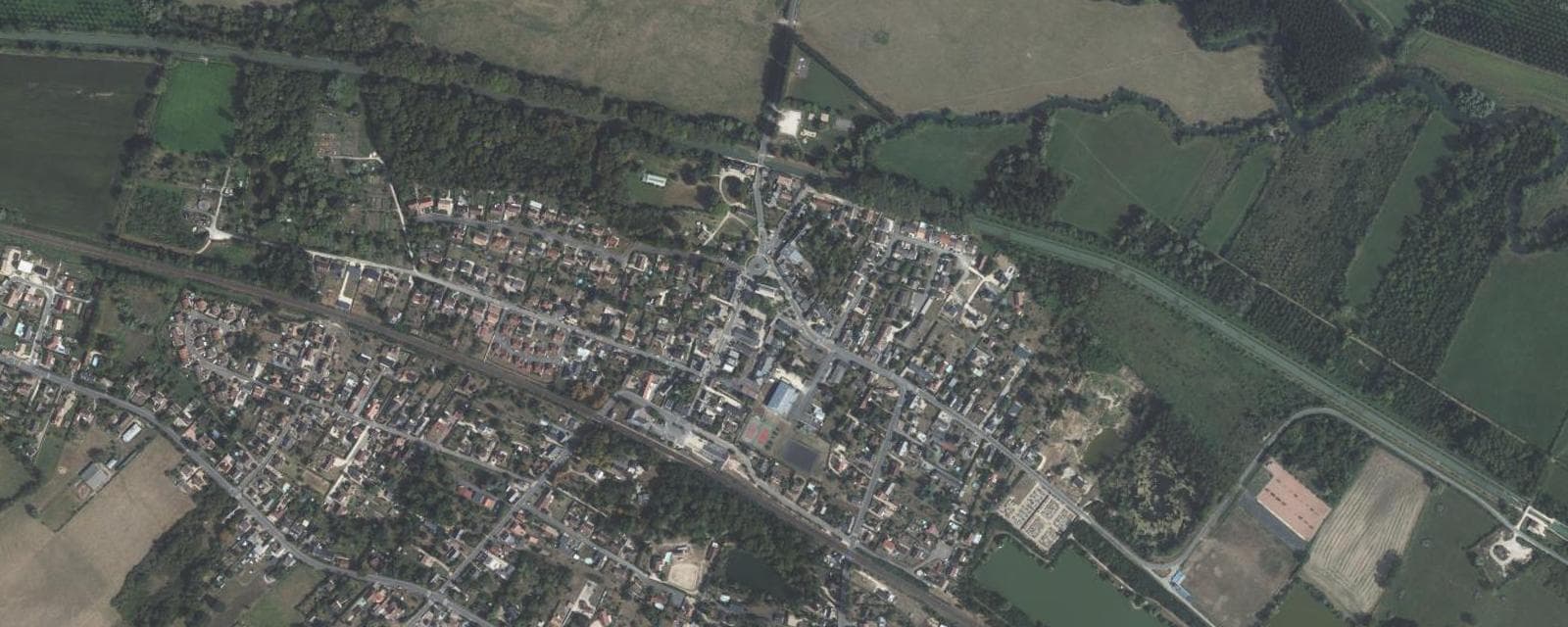 Vue aérienne de Marmagne (Cher)