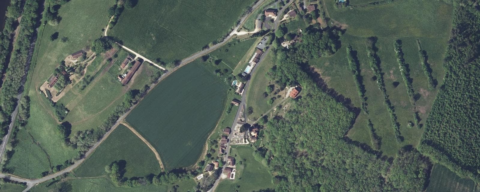 Vue aérienne de Marnac (Dordogne)