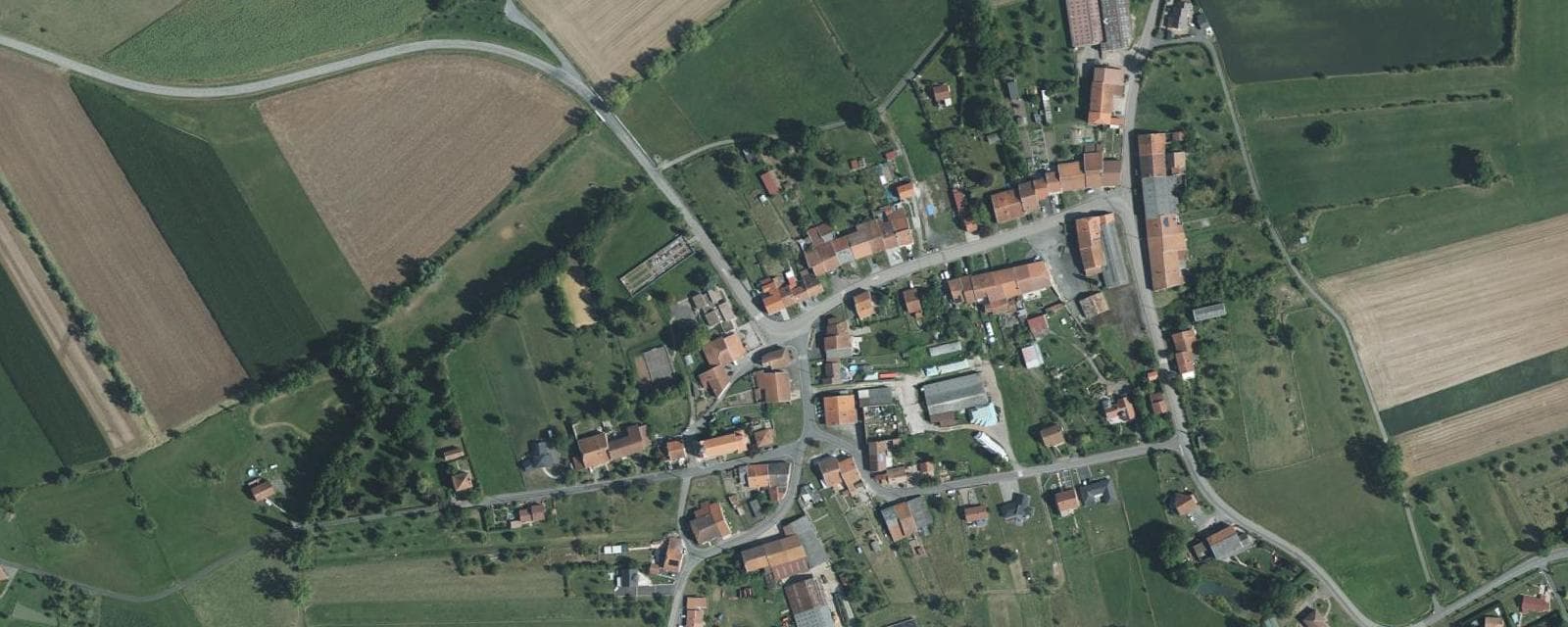 Vue aérienne de Marthille (Moselle)