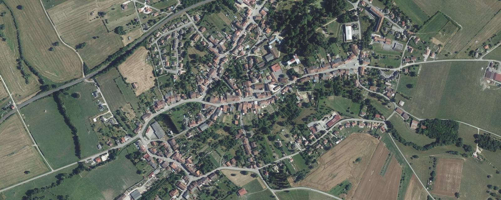 Vue aérienne de Martigny-les-Bains (Vosges)