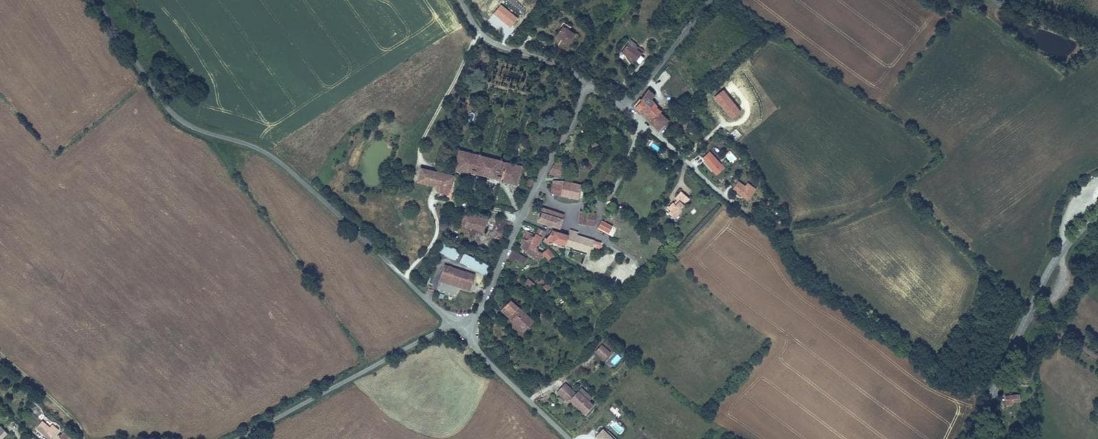 Vue aérienne de Mascarville (Haute-Garonne)
