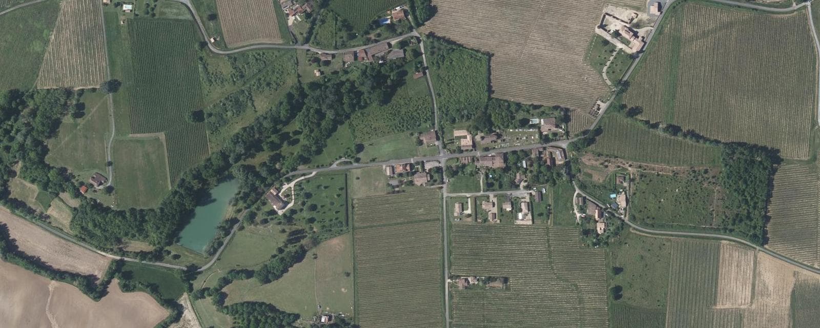 Vue aérienne de Massugas (Gironde)