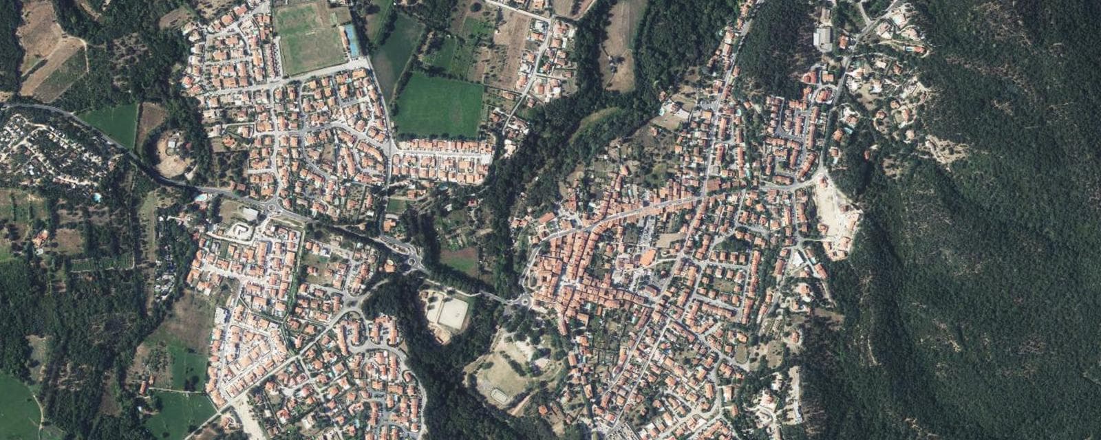 Vue aérienne de Maureillas-las-Illas (Pyrénées-Orientales)