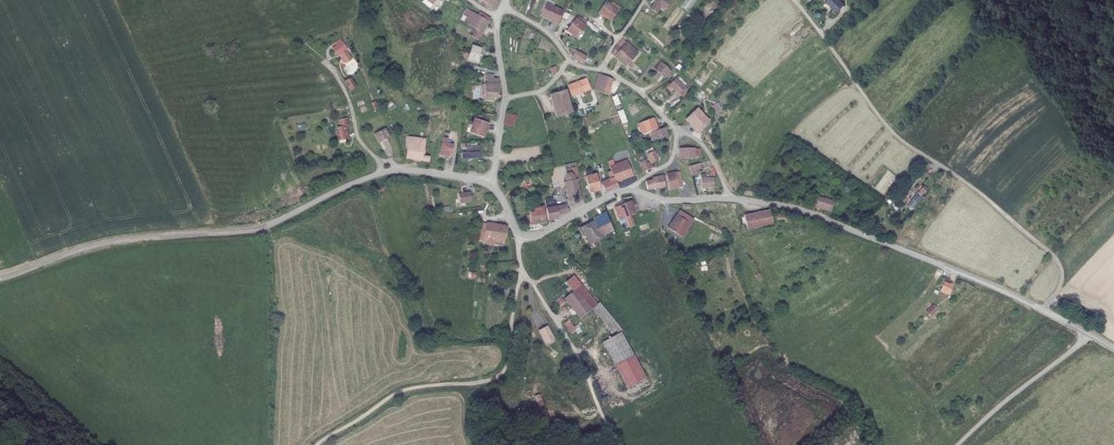 Vue aérienne de Méménil (Vosges)