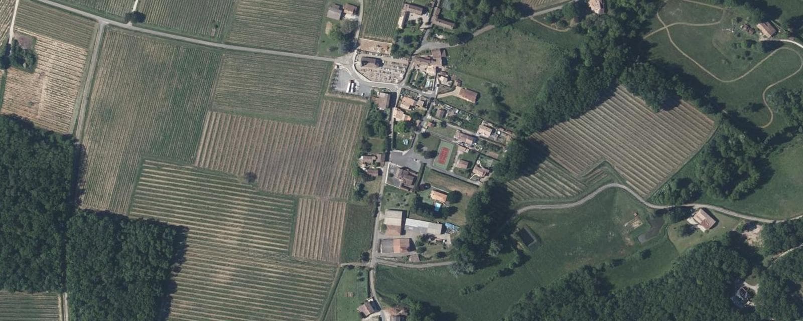 Vue aérienne de Mérignas (Gironde)