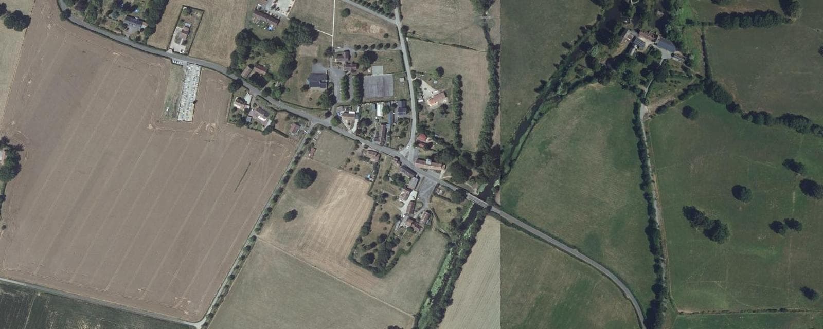 Vue aérienne de Mieuxcé (Orne)