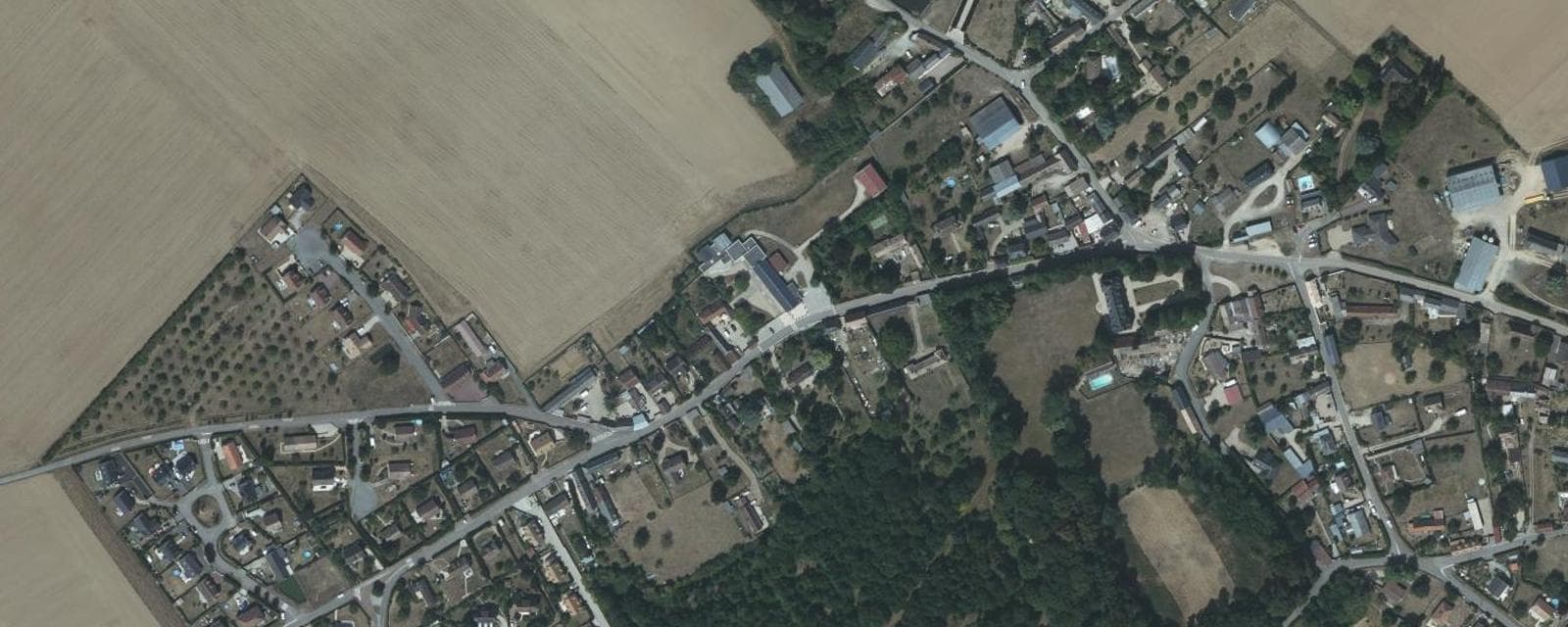 Vue aérienne de Miserey (Eure)