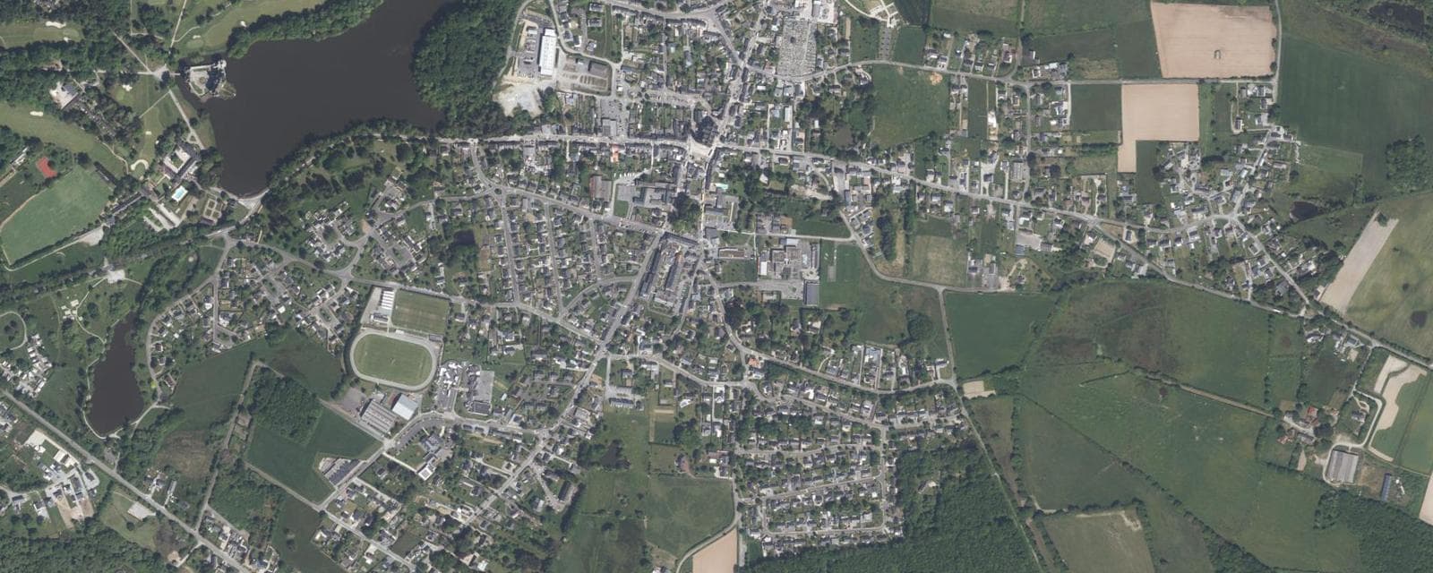 Vue aérienne de Missillac (Loire-Atlantique)