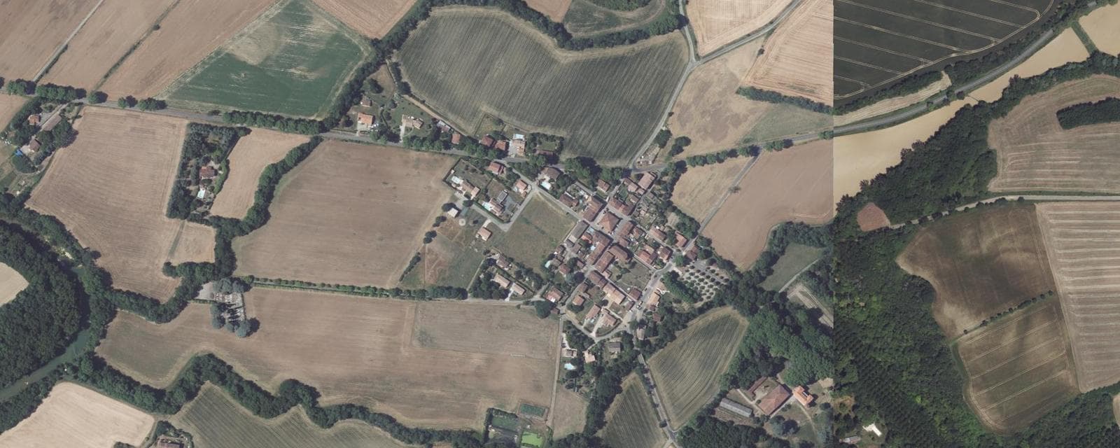 Vue aérienne de Molandier (Aude)