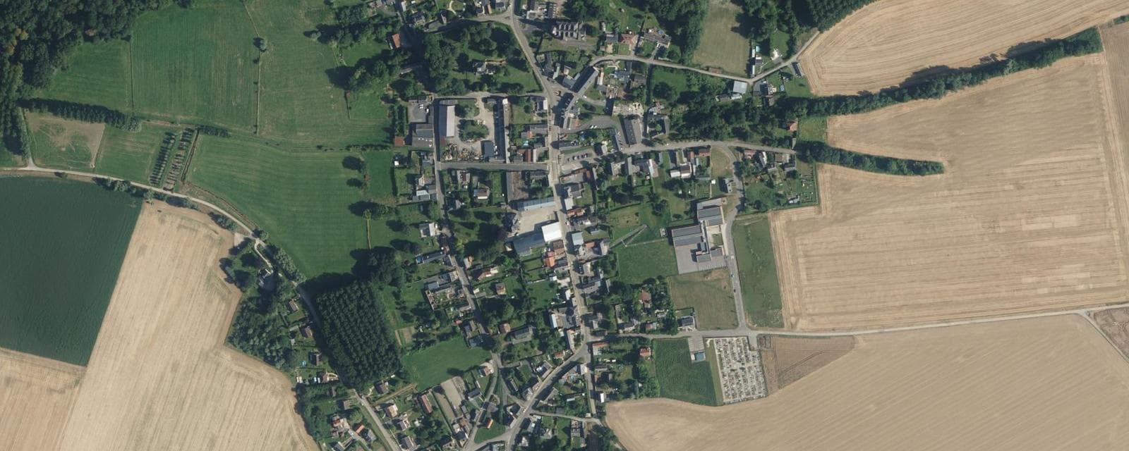 Vue aérienne de Monchy-Lagache (Somme)