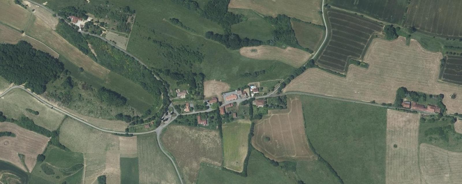 Vue aérienne de Monferran-Plavès (Gers)