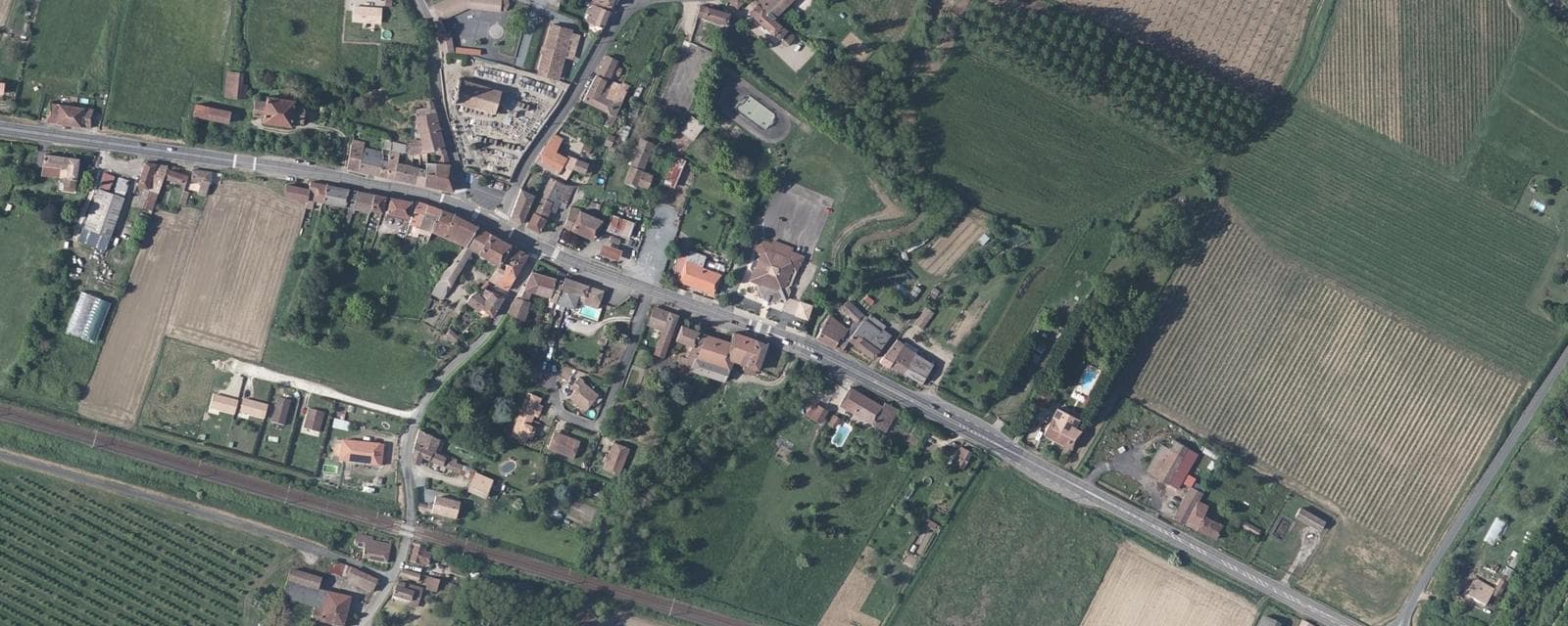 Vue aérienne de Mongauzy (Gironde)