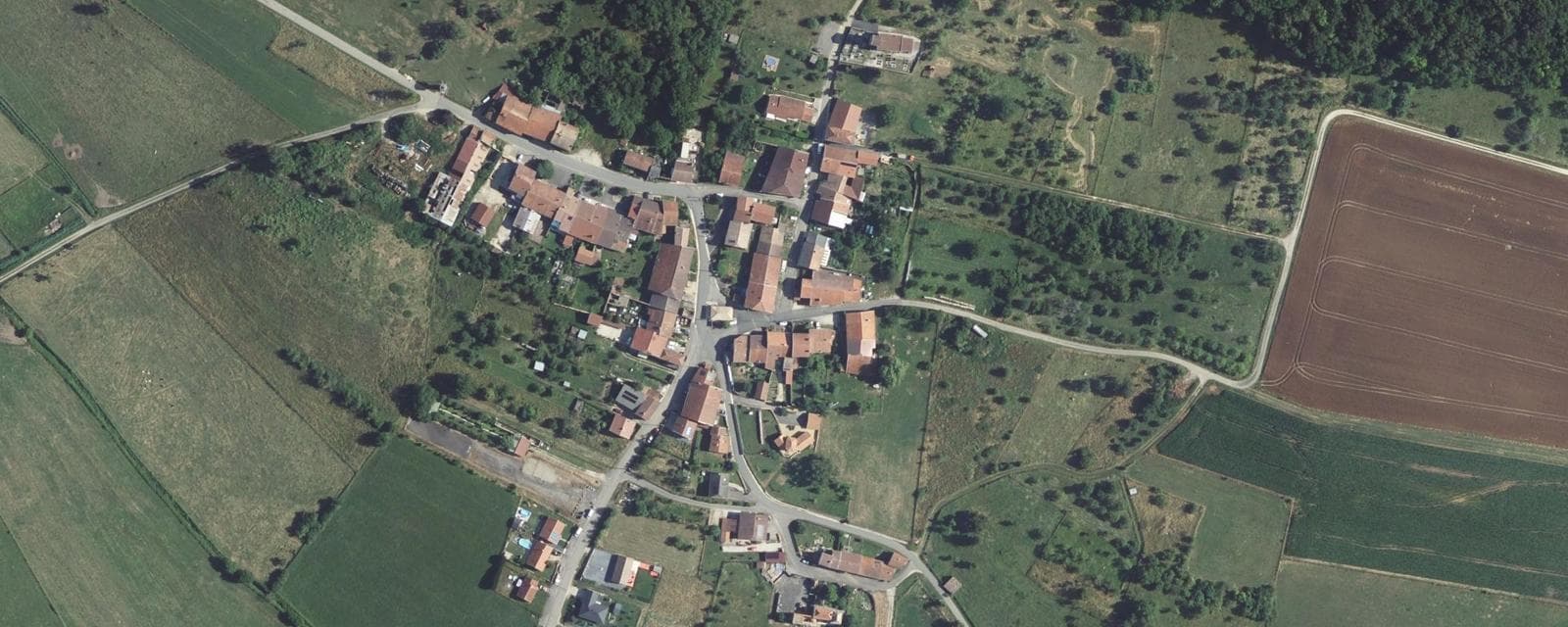 Vue aérienne de Mont-l'Étroit (Meurthe-et-Moselle)