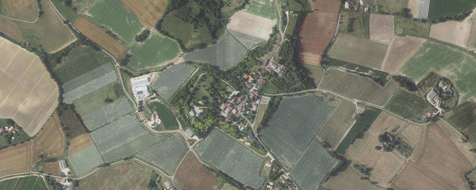 Vue aérienne de Montalzat (Tarn-et-Garonne)