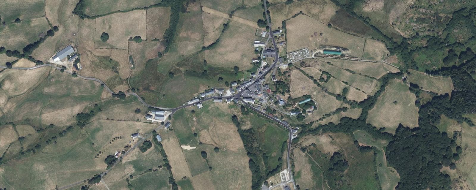 Vue aérienne de Montboudif (Cantal)