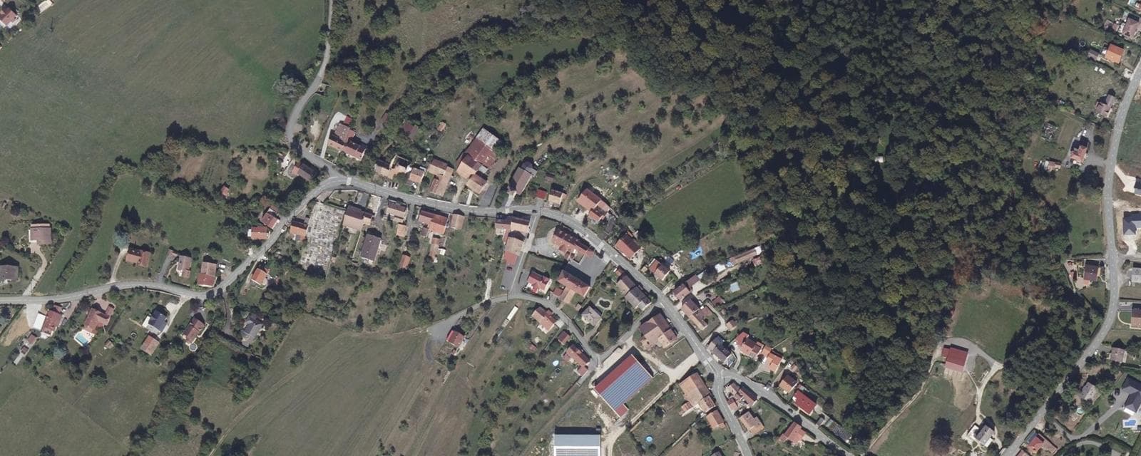 Vue aérienne de Montbouton (Territoire de Belfort)