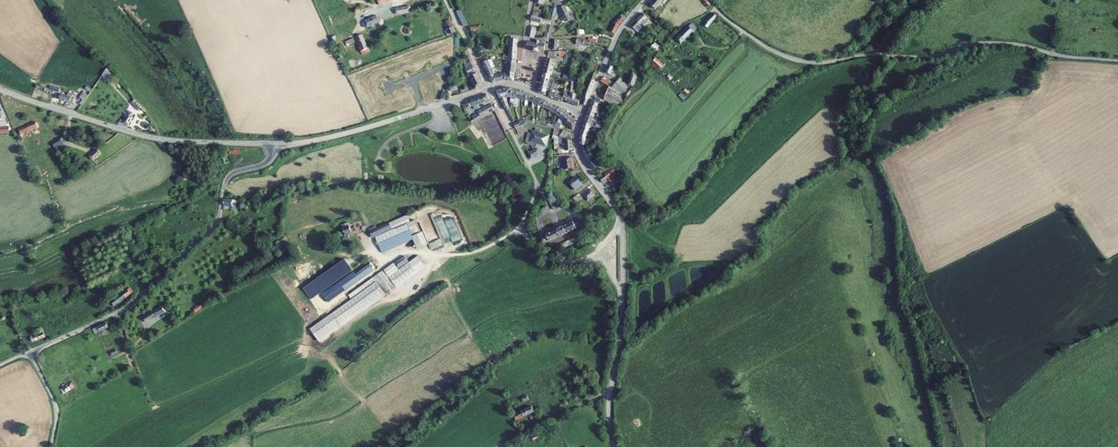 Vue aérienne de Montbray (Manche)