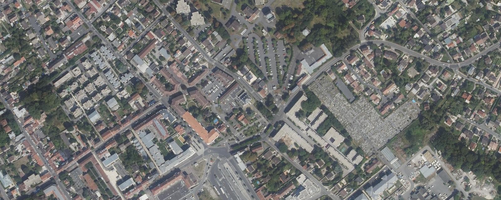 Vue aérienne de Montfermeil (Seine-Saint-Denis)