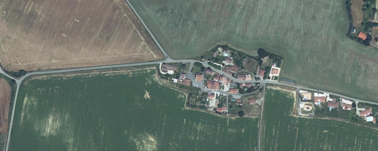 Vue aérienne de Montgazin (Haute-Garonne)
