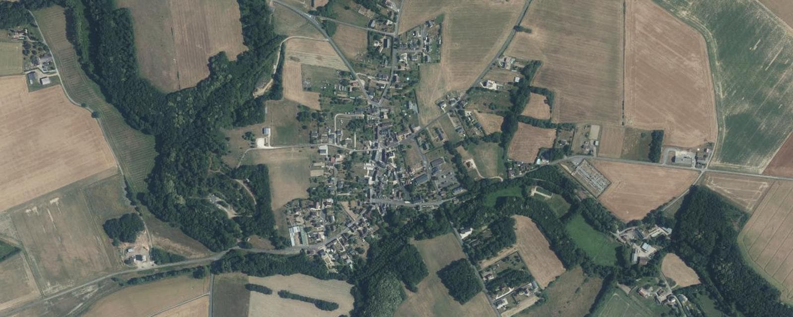 Vue aérienne de Monthodon (Indre-et-Loire)
