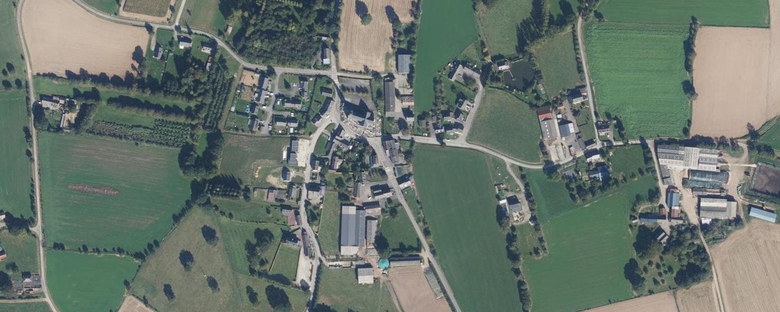 Vue aérienne de Montreuil-des-Landes (Ille-et-Vilaine)