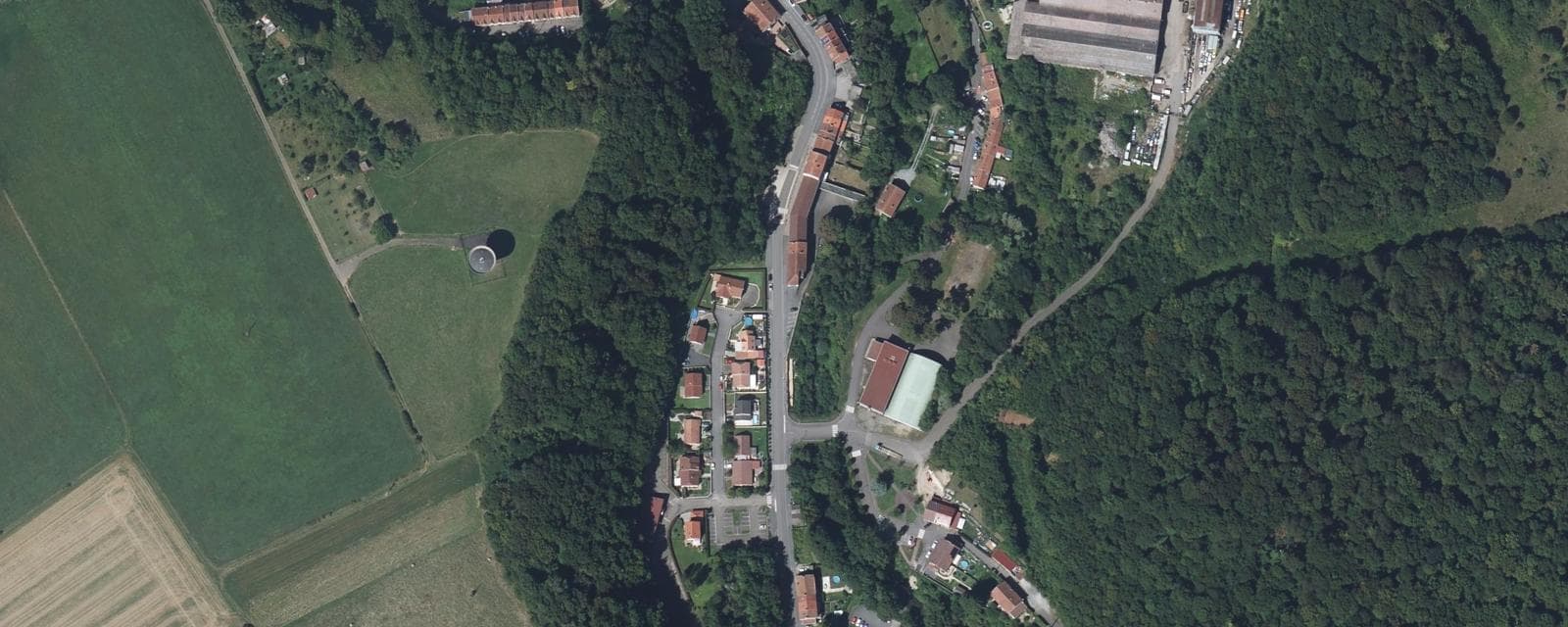 Vue aérienne de Moutiers (Meurthe-et-Moselle)